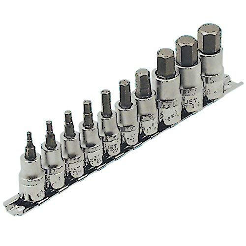 Jet 601802-10-Piece 3/8-inch Drive S.A.E. Hex Bit Socket Sets - Sockets and Tools Set - Proindustrialequipment