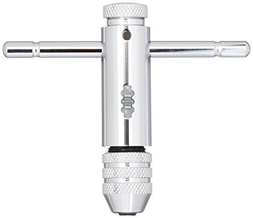 Irwin 21201- Llave para machos de trinquete con mango en T para tamaños de machos No.0 a 1/4 pulgadas, cardada