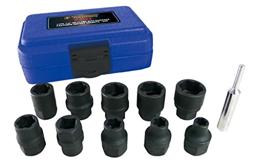 Astro Pneumatique Outil 7411 11 Pièces 1/2" Drive SAE Flanc Bite Endommagé Fixation Douilles à Chocs