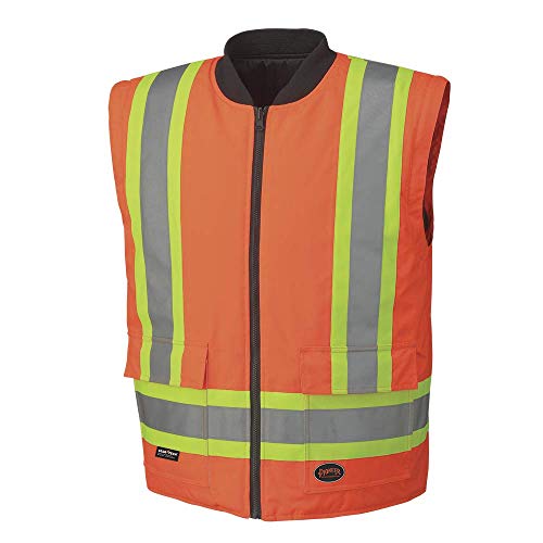 Pioneer V1120350-2XL Winter 6-in-1 Bomber Jacket - 100% Waterproof hi-viz Rainwear, Orange, 2XL - Clothing - Proindustrialequipment