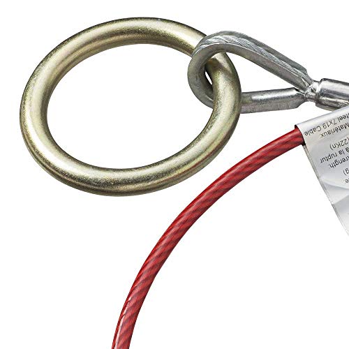 PeakWorks V8208404-4' (1.2 m) Cable Anchor Sling - 1/4" PVC Coated Galvanized Cable - Fall Protection - Proindustrialequipment