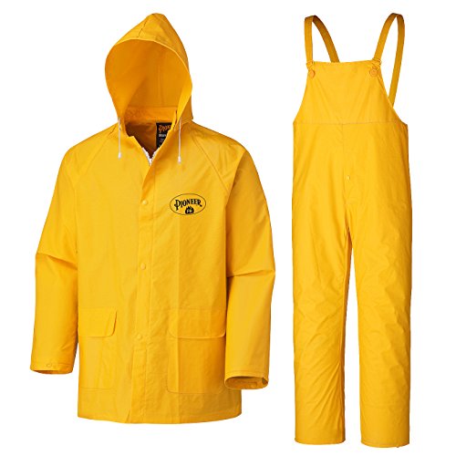 Pioneer V3510360-L Flame Resistant Jacket and Pants Combo, Rainsuit, Yellow, L - Clothing - Proindustrialequipment