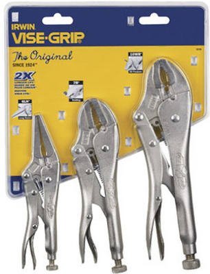 Irwin Industrial Tool 323S Vise-Grip Juego de alicates de bloqueo de 3 piezas - Cantidad 5