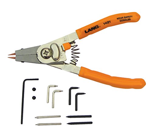 Lang Tools 1421 Alicates para anillos de retención de interruptor rápido interno/externo