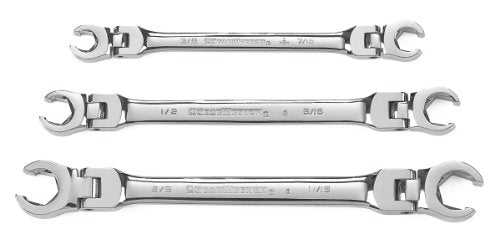 GEARWRENCH 3 Pc. Flex Head Flare Nut SAE Wrench Set - 81914