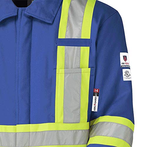 Pioneer Winter CSA Flame Resistant Hi Vis Insulated Work Coverall, Easy Boot Access & Action Back, Royal Blue, XL, V2560111-XL - Clothing - Proindustrialequipment