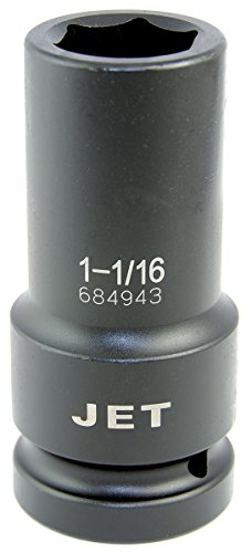 Jet 684946-1-Inch Drive, 1-1/4", Deep, 6 Point, SAE Impact Budd Wheel Socket Extra Thin Wall - Sockets and Tools Set - Proindustrialequipment