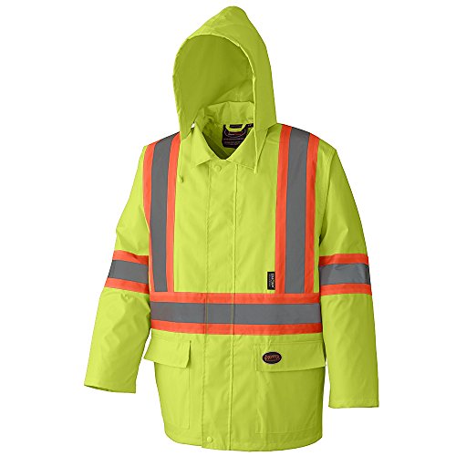 Pioneer V1080260-S Heavy-Duty High Visibility Jacket and Pants Combo, Yellow-Green, S - Clothing - Proindustrialequipment