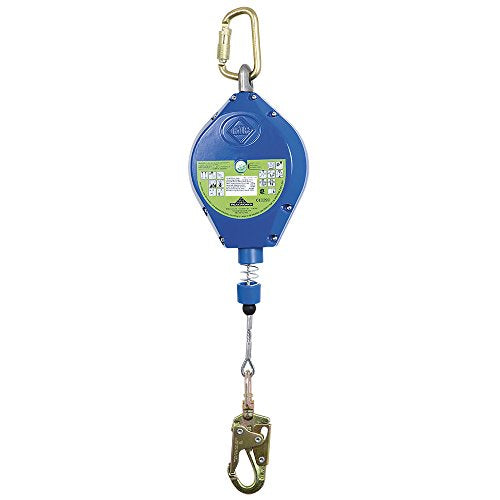 PeakWorks V845533040LE - Snap Hook 40' (12 m) 3/16" (5 mm) Galvanized Steel Cable - Aluminum Housing, Type 2 -Leading Edge Self-Retracting Lifelines (SRL) - Fall Protection - Proindustrialequipment