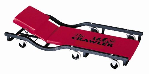 Traxion 1-310 40" 6-Caster Drop Rail Mechanic's Creeper with Adjustable Headrest