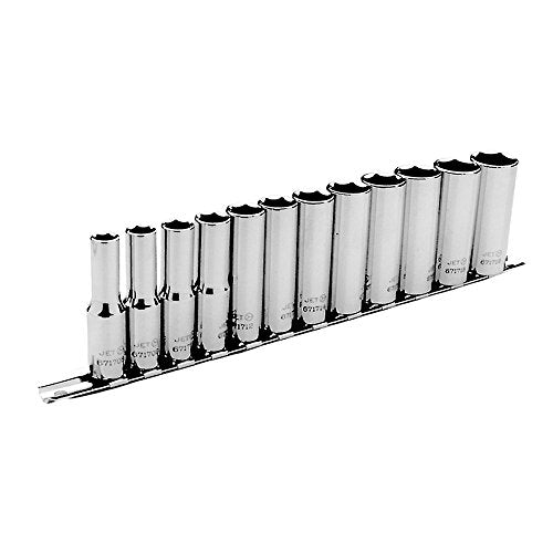 Jet 12-Piece 3/8-inch Drive Metric, Deep, 6 Point, Chrome Socket Set, 601226 - Sockets and Tools Set - Proindustrialequipment