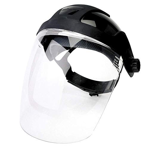 Sellstrom S32010 DP4 Standard Black Crown and Clear Anti-Fog Window Faceshield with Ratchet Headgear - Eye Protection - Proindustrialequipment