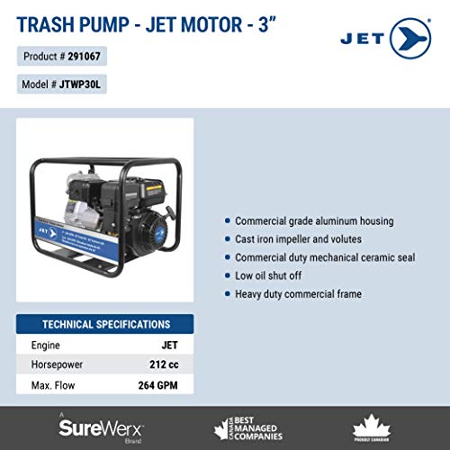 Jet 291067 - Jtwp30L 3" Trash Pump