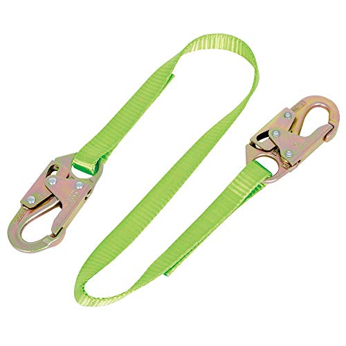PeakWorks 6' (1.8 m) - 2 Snap Hooks - Fall Arrest Restraint Lanyard Connector, 1" (25 mm) Webbing, V815406 - Fall Protection - Proindustrialequipment