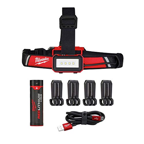 Milwaukee 2115-21 Linterna frontal recargable USB de perfil bajo