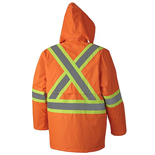 Pioneer V1080250-S Heavy-Duty High Visibility Jacket and Pants Combo, Orange, S - Clothing - Proindustrialequipment