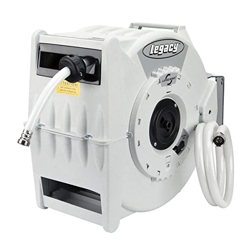 Legacy Manufacturing Levelwind Retractable Garden Hose Reel, 5/8" X 60', PVC-L8344