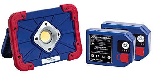 Light-N-Carry LNC2251 Luz de trabajo LED COB recargable con base magnética (1500 lúmenes) con 2 baterías