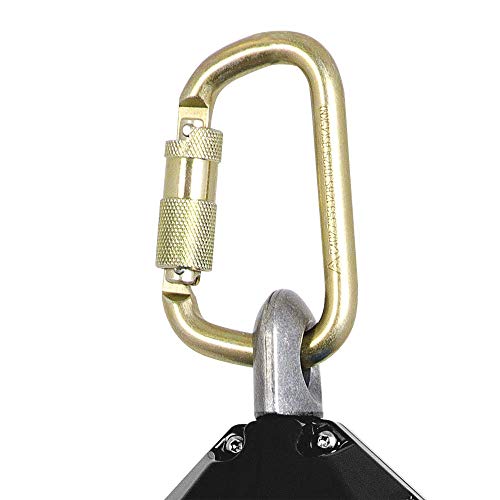 PeakWorks V845533040LE - Snap Hook 40' (12 m) 3/16" (5 mm) Galvanized Steel Cable - Aluminum Housing, Type 2 -Leading Edge Self-Retracting Lifelines (SRL) - Fall Protection - Proindustrialequipment