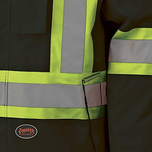 Pioneer V1120370-2XL Winter 6-in-1 Bomber Jacket - 100% Waterproof hi-viz Rainwear, Black, 2XL - Clothing - Proindustrialequipment