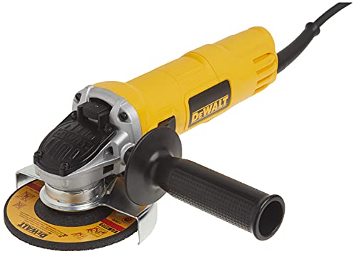 Amoladora angular pequeña DEWALT DWE4011 de 4-1/2 pulgadas con protector de un toque