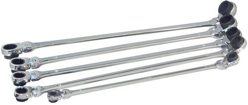 ATD 99650 Tools Ratcheting Wrench Set with 10 Metric Sizes, XL, 5-Piece - Proindustrialequipment