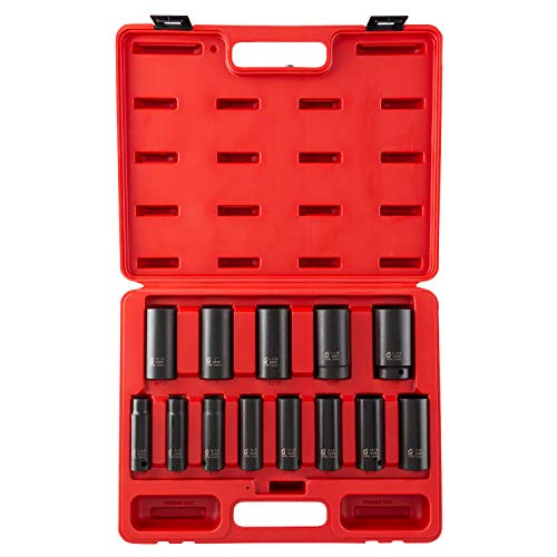 Sunex 2651 1/2" Drive Standard SAE Impact Socket Set, 13 Piece