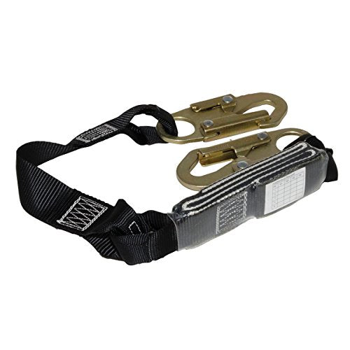 PeakWorks V81031065 -SHOCK ABSORBING LANYARD (110 – 220 LB CAPACITY) - SP - SINGLE LEG - SNAP HOOKS - 2.5' (0.8 M) - Fall Protection - Proindustrialequipment