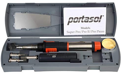 Portasol 010589330 Super Pro Kit de herramientas térmicas de 125 W con 7 puntas, 12", gris/naranja