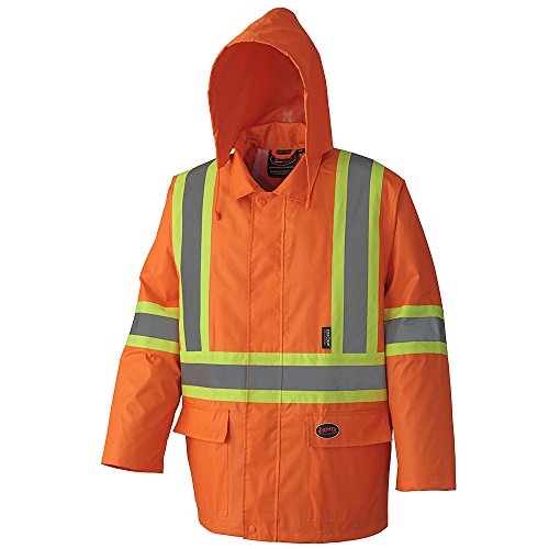 Pioneer V1080250-S Heavy-Duty High Visibility Jacket and Pants Combo, Orange, S - Clothing - Proindustrialequipment