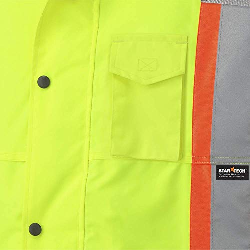 Pioneer V1120161-2XL Winter 6-in-1 Parka Jacket - 100% Waterproof hi-viz Rainwear, Yellow-Green, 2XL - Clothing - Proindustrialequipment
