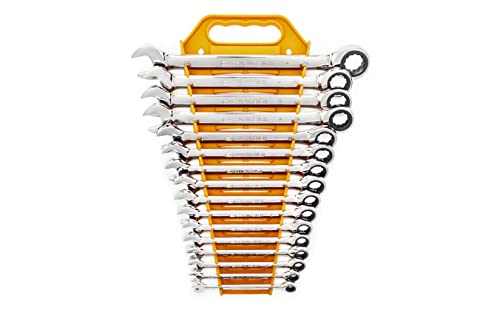 GearWrench 9416 Juego de llaves de trinquete maestras métricas de 16 piezas, multicolor