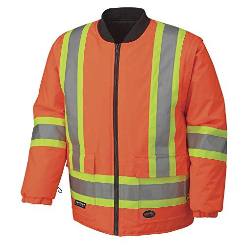 Pioneer V1120350-2XL Winter 6-in-1 Bomber Jacket - 100% Waterproof hi-viz Rainwear, Orange, 2XL - Clothing - Proindustrialequipment