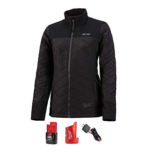 Milwaukee 233B M12 Kit de chaqueta AXIS con calefacción negra para mujer, talla XL extragrande