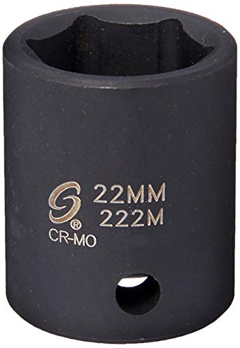 Sunex 222m 1/2-Inch Drive 22-mm Impact Socket