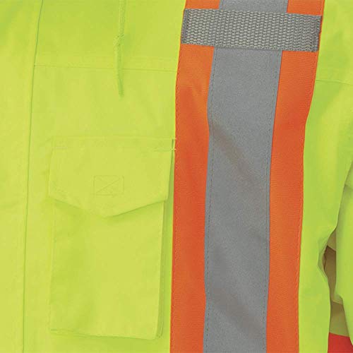 Pioneer V1120360-2XL Winter 6-in-1 Bomber Jacket - 100% Waterproof hi-viz Rainwear, Yellow-Green, 2XL - Clothing - Proindustrialequipment