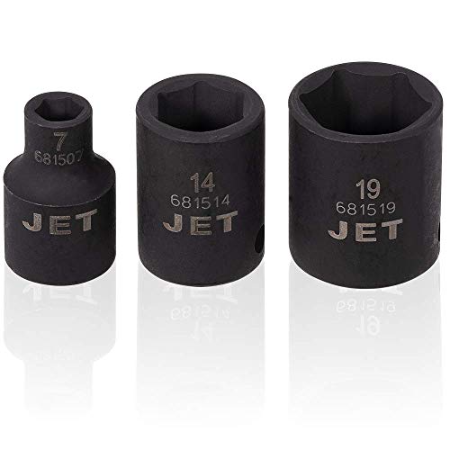 Jet 3/8-inch Drive, 13-Piece Regular Metric Professional Impact Socket Set, 6 Point, 610217 - Sockets and Tools Set - Proindustrialequipment