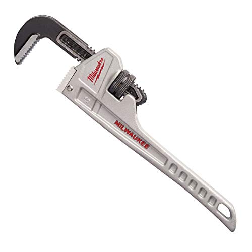 Milwaukee 48 22 7210 48227210 Llave para tubos de aluminio, 10 pulgadas, roja