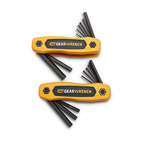 GEARWRENCH - Jeu de 17 clés hexagonales pliantes SAE/métriques - 83510