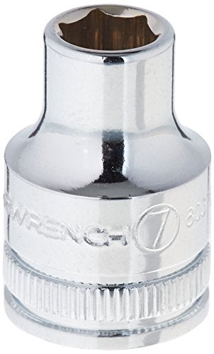 GEARWRENCH 80375 Douille métrique standard à 6 pans, entraînement 7 mm 3/8", noire