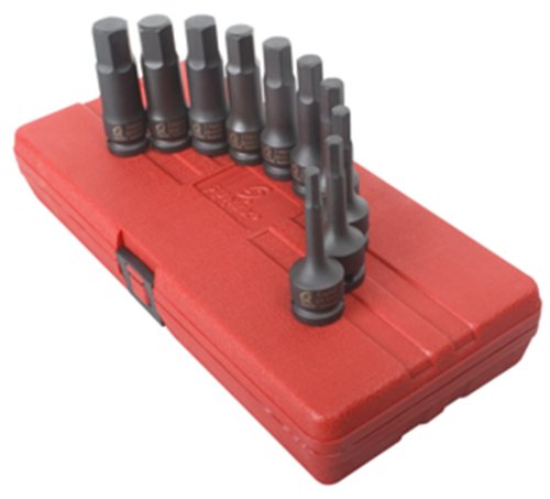 Sunex 2639 1/2-Inch Drive Metric Impact Hex Driver Set, 10-Piece