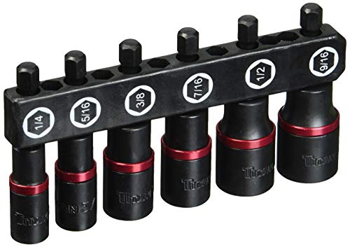 Titan 15222 Jeu de tourne-écrous SAE, 6 pièces