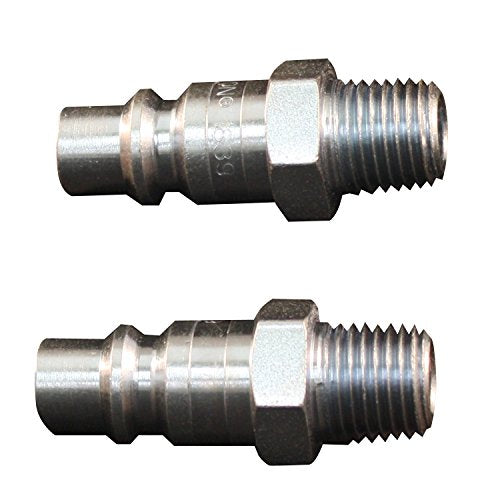 Milton Industries (1839BK) 1/4" MNPT H-Style Air Compressor Quick Connect Air Fitting Plug-Box of 100