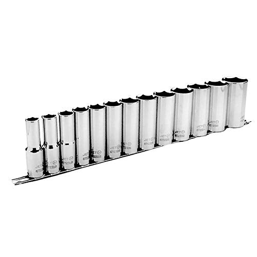 Jet 13-Piece 1/2-inch Drive SAE, Deep, 6 Point, Chrome Socket Set, 601313 - Sockets and Tools Set - Proindustrialequipment