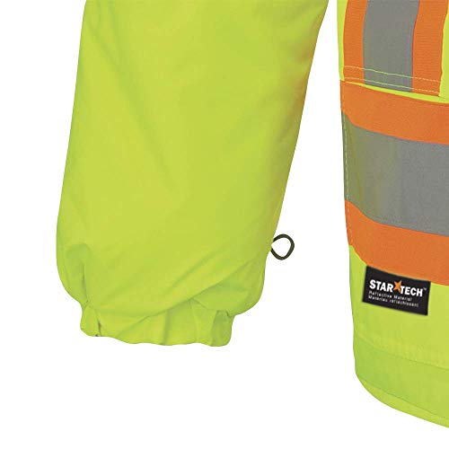 Pioneer V1120360-2XL Winter 6-in-1 Bomber Jacket - 100% Waterproof hi-viz Rainwear, Yellow-Green, 2XL - Clothing - Proindustrialequipment