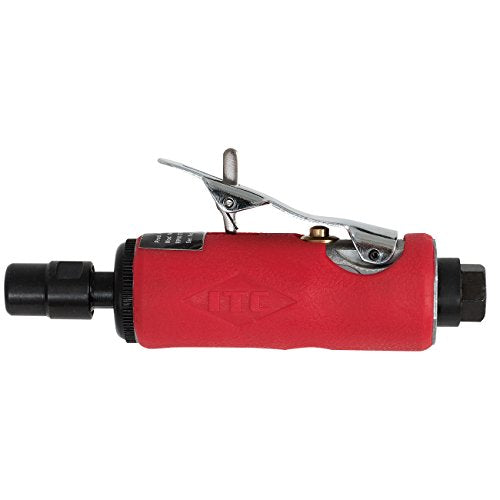 ITC Professional 1/4" Mini Pneumatic Die Grinder, Insulating Rubber Grip, Auto Shop & Garage Tools, 28312 - Grinders - Proindustrialequipment