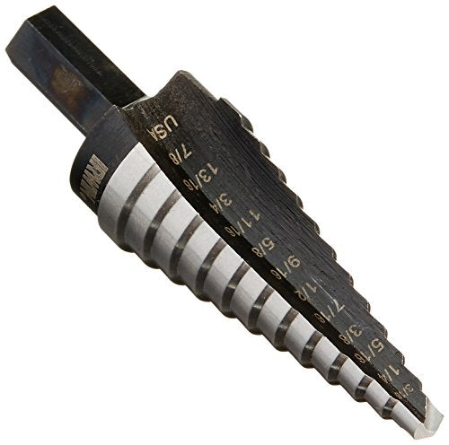 Irwin 10234 Unibit4 3/16-Inch to 7/8-Inch 3/8-Inch Shank Step Drill Bit
