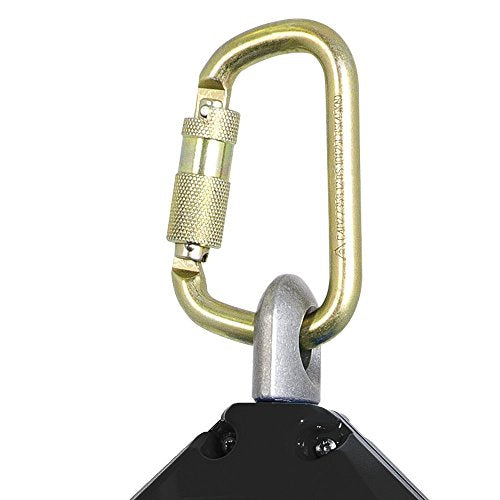 PeakWorks V845533060LE - Snap Hook 60' (18 m) 3/16" (5 mm) Galvanized Steel Cable - Aluminum Housing, Type 2 -Leading Edge Self-Retracting Lifelines (SRL) - Fall Protection - Proindustrialequipment