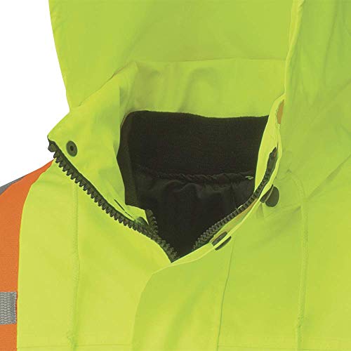 Pioneer V1120360-2XL Winter 6-in-1 Bomber Jacket - 100% Waterproof hi-viz Rainwear, Yellow-Green, 2XL - Clothing - Proindustrialequipment