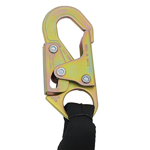 PeakWorks CSA 6' (1.8 m) Shock Pack - Snap Hooks - Single Leg - E6 Shock Absorbing Fall Arrest Lanyard Connector, 1" Webbing, V8104306 - Fall Protection - Proindustrialequipment